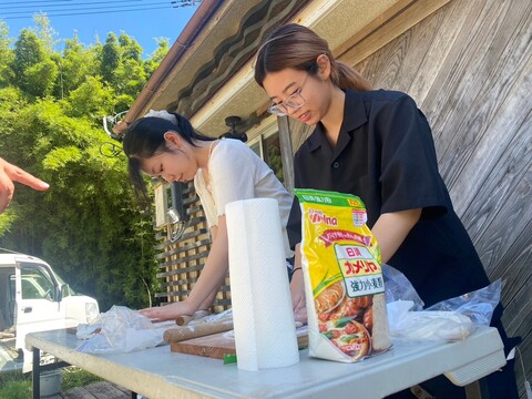 2年生ピザ生地の成形