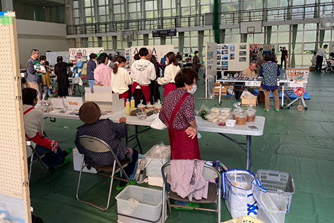 ＪＡ徳島県牟岐女性部・徳島文理大学もちっとむぎゅっとの会のコーナー