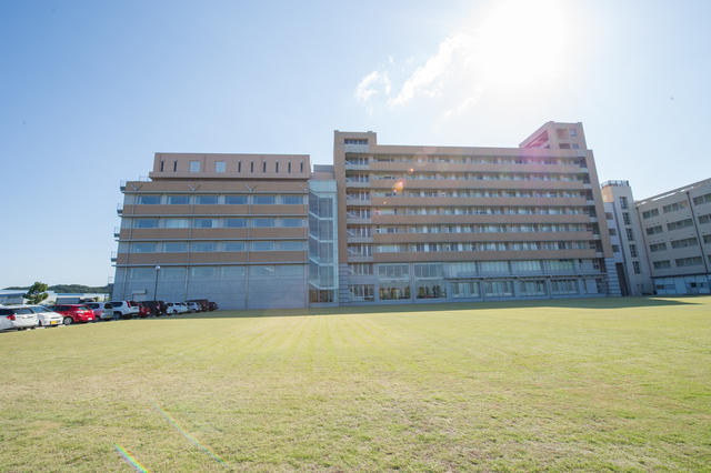 香川薬学部研究棟裏
